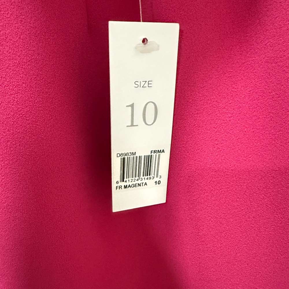 Donna Morgan Fuchsia Long Sleeve Dress - Picture 2 of 9